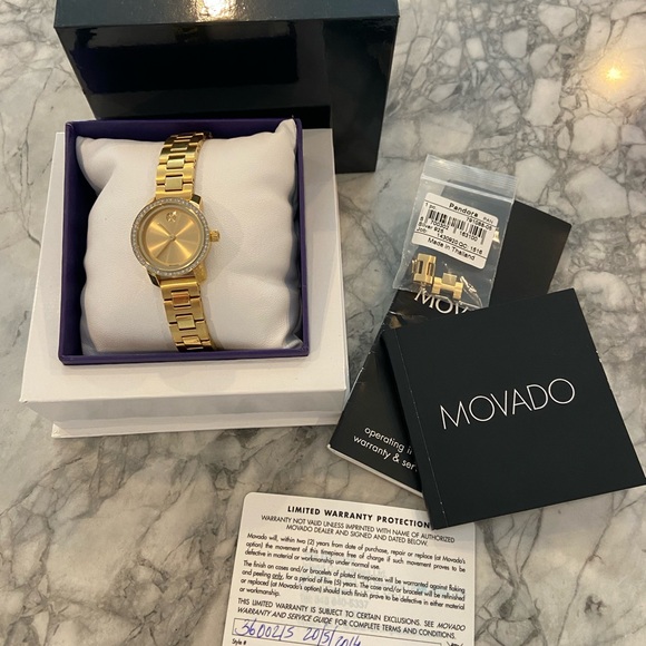 Movado Bold diamond Gold-Tone Timepiece - Picture 5 of 9